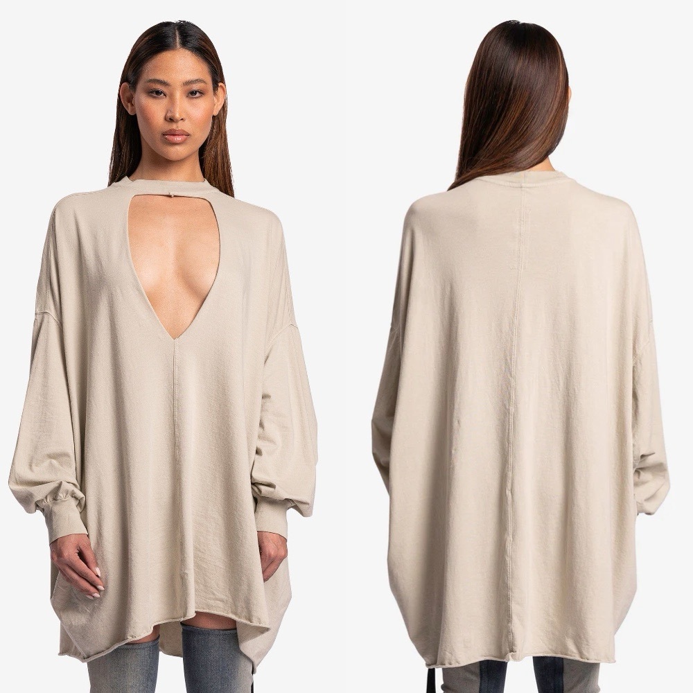 Rick Owens DRKSHDW Eclipse Cut Out Tunic Sweatshirt